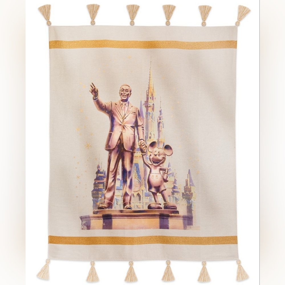 Disney 50th Anniversary woven throw new w tags 72x60